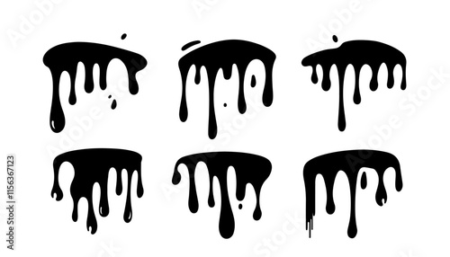 Graphic Ink Splatter Drip Design Vector