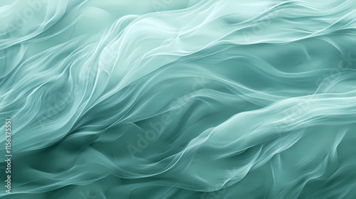 Softly rippling teal water surface with subtle abstract silken waves, peaceful, waves. Silken. Illustration