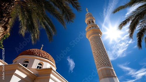 Majestic Mosque under the Sun: Architectural Marvel in the Middle East photo