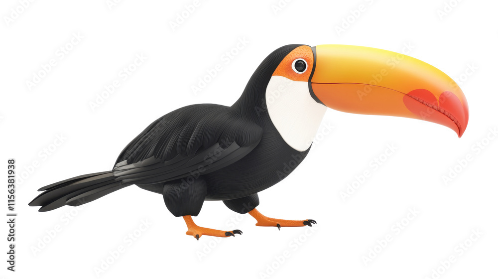 Fototapeta premium Toco Toucan, transparent background