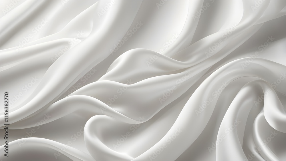 White cloth background abstract with soft waves White cloth background abstract with soft waves