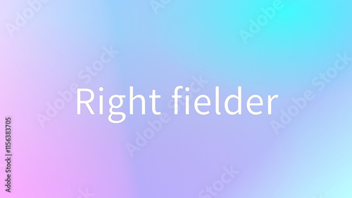 Right fielder のグラデーション背景イラスト photo
