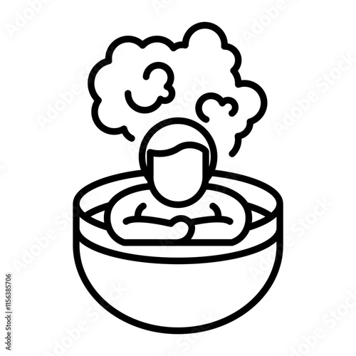 Bathtub outline icon