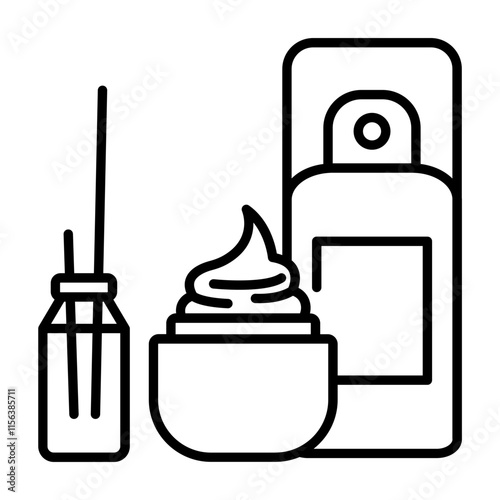 Cosmetics outline icon