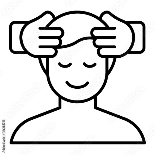 Head Massage outline icon