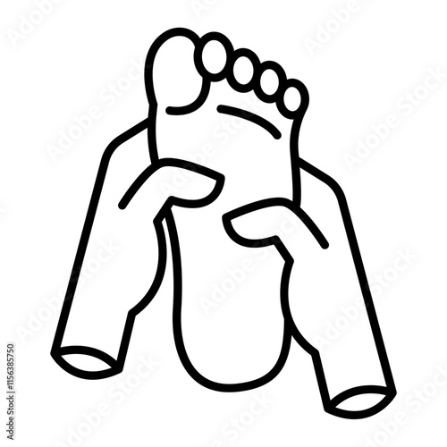 Foot Massage outline icon