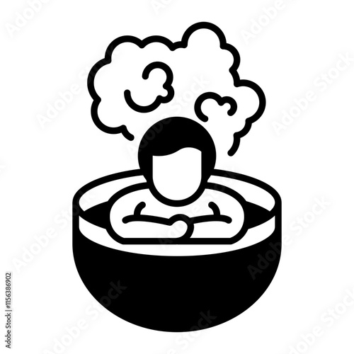Bathtub black icon