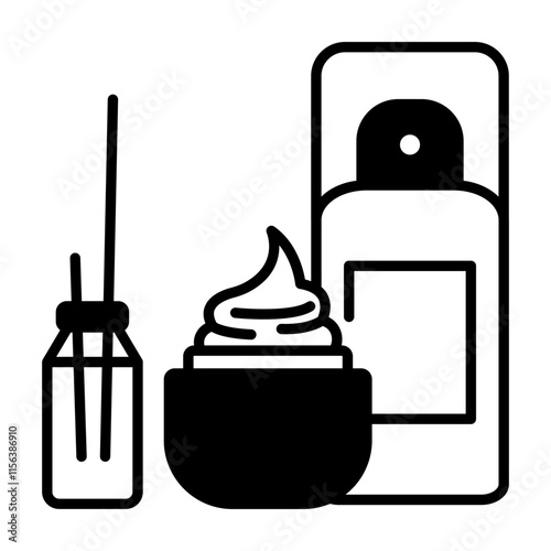Cosmetics black icon