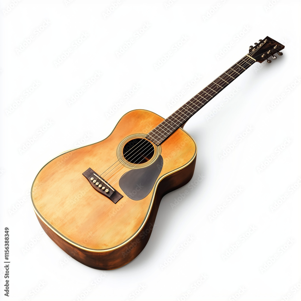 Fototapeta premium acoustic guitar isolated on white