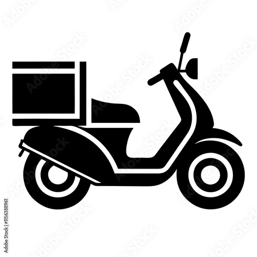 Express delivery motorcycle icon