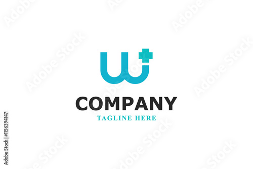 medical letter w and plus logo