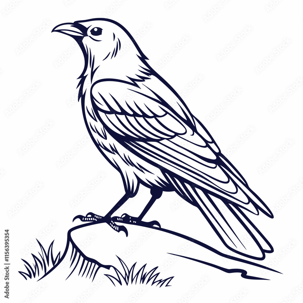 Fototapeta premium crow on a branch