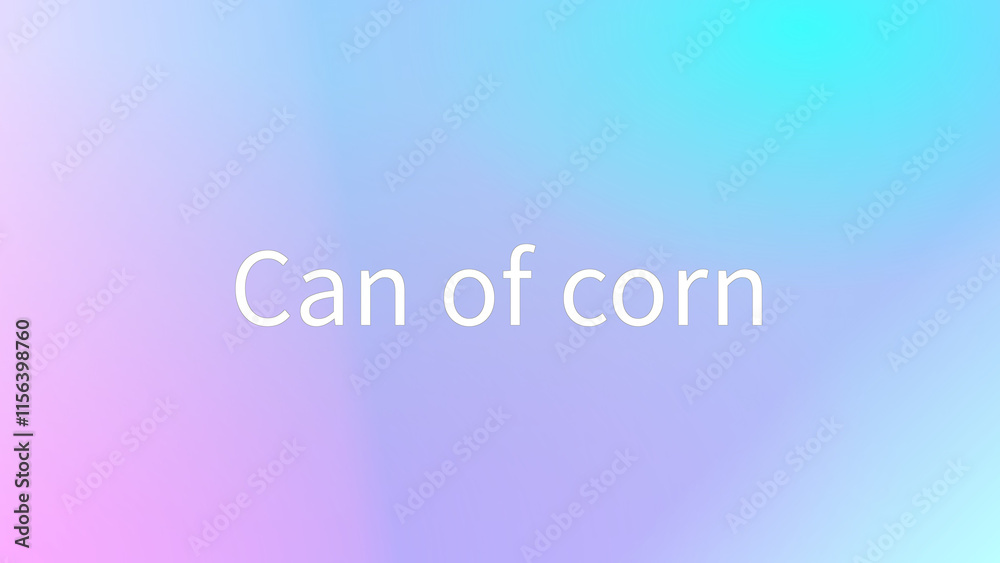 Can of corn のグラデーション背景イラスト