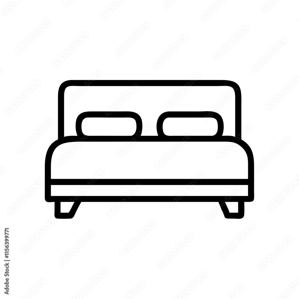 double bed icon design double bed icon design