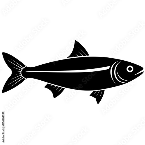 Herring silhouette vector