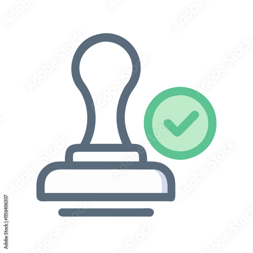 approved stamp icon design