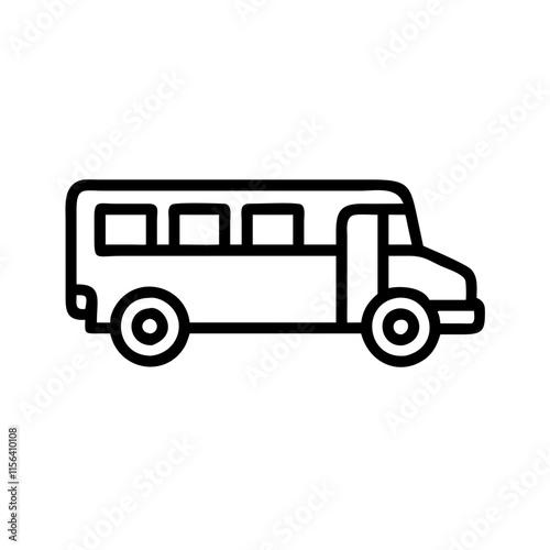 school bus icon design