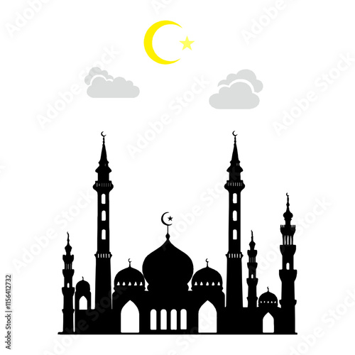 Shillouette of mosque - islamic centre