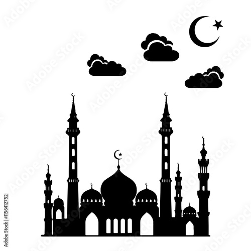 Shillouette of mosque - islamic centre