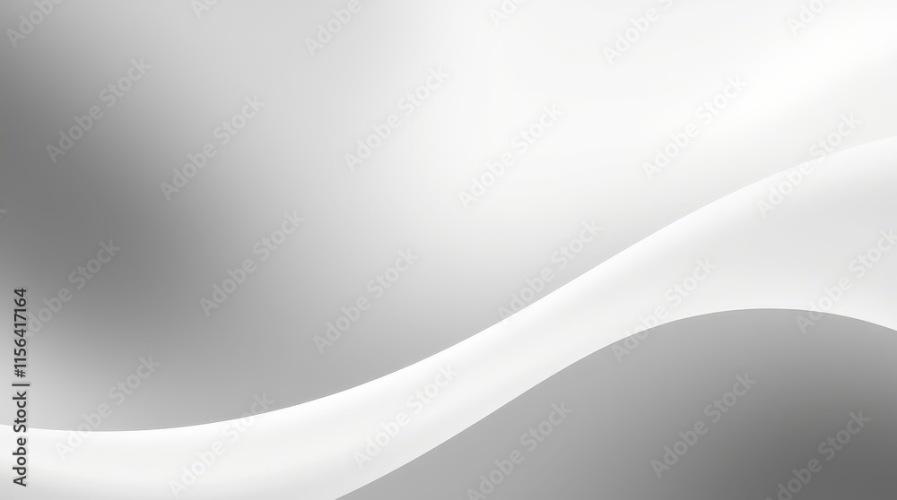 Abstract Silver Wave: A minimalist design featuring a flowing white wave against a soft, silver gradient backdrop. This versatile abstract image evokes a sense of movement, fluidity, and elegance. Abstract Silver Wave: A minimalist design featuring a flowing white wave against a soft, silver gradient backdrop. This versatile abstract image evokes a sense of movement, fluidity, and elegance.