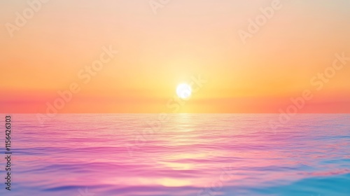 Captivating sunset over the ocean with vibrant colors and a serene horizon, showcasing nature's beauty and tranquility.