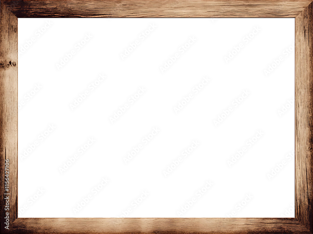 rustic old vintage wooden frame