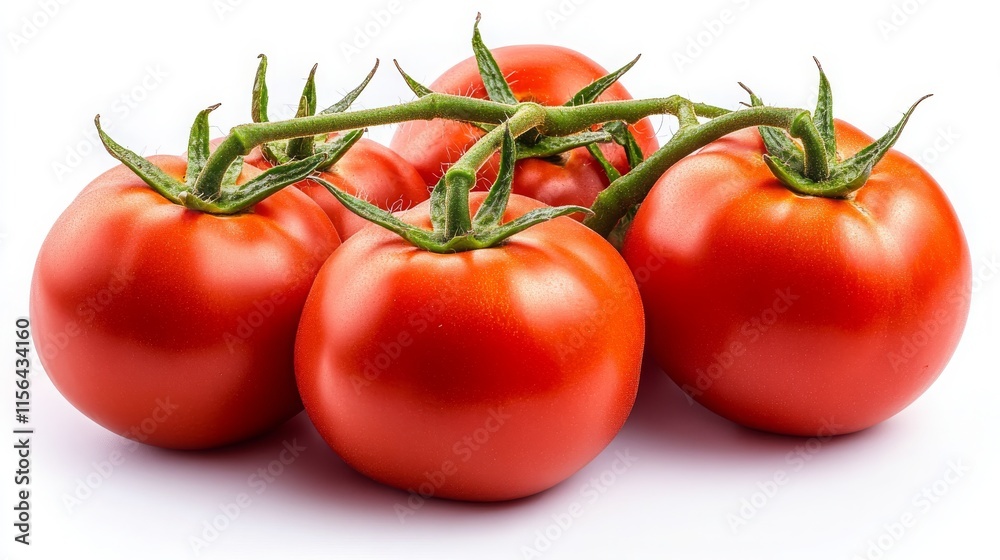 Fresh Red Tomatoes Isolated on White Background Fresh Red Tomatoes Isolated on White Background