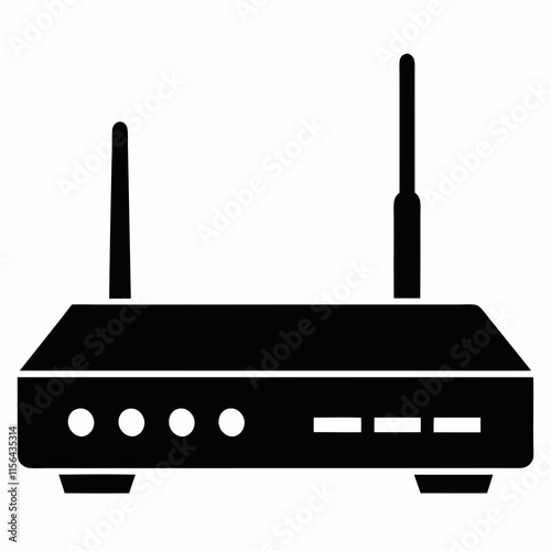 Router Silhouette Vector Art