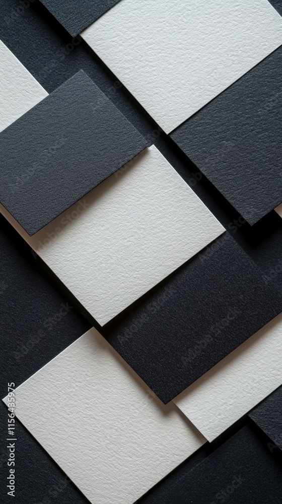 Fototapeta premium A black and white photo of a patterned surface. The pattern is made up of squares and rectangles