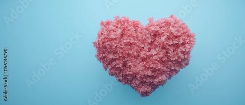 Pink Hydrangea Heart  Floral Love  Romantic Design  Valentines Day  Wedding