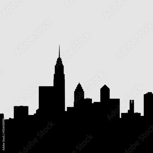 Stunning eps10 atlanta skyline silhouette in realistic vector style image. skyline silhouette. cityscape illustration architecture city 