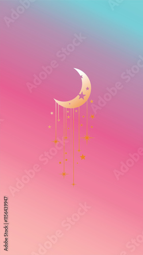 moon and stars wallpapers for mobile phones and backgrounds Wallpapers featuring foliage usually feature a natural and lush aesthetic