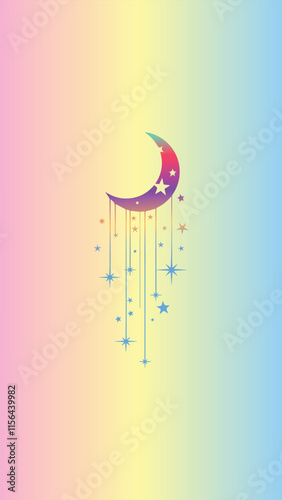 moon and stars wallpapers for mobile phones and backgrounds Wallpapers featuring foliage usually feature a natural and lush aesthetic