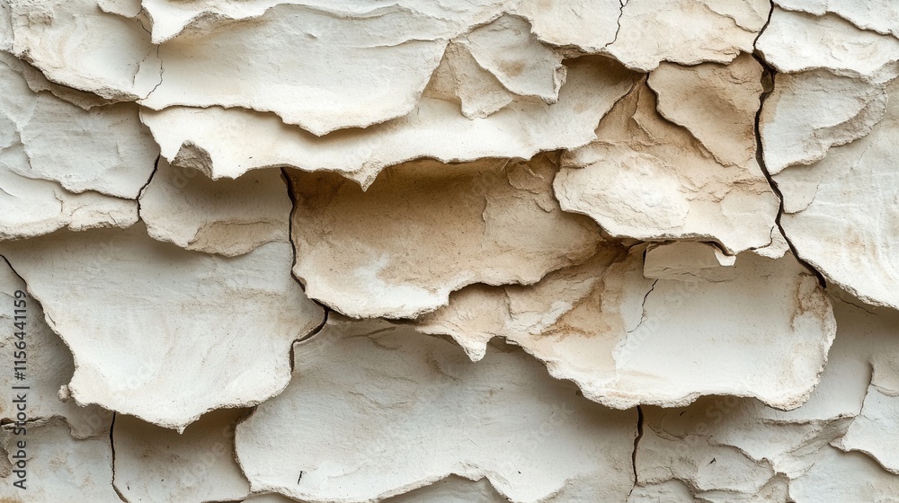 Cracked, layered, off-white texture; irregular shapes and crevices. Ideal for backgrounds, textures, or design elements needing a weathered look. Cracked, layered, off-white texture; irregular shapes and crevices. Ideal for backgrounds, textures, or design elements needing a weathered look.