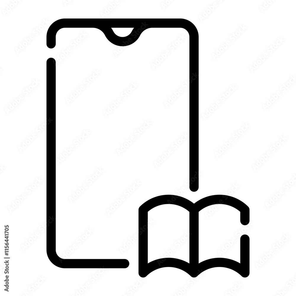 Fototapeta premium book line icon