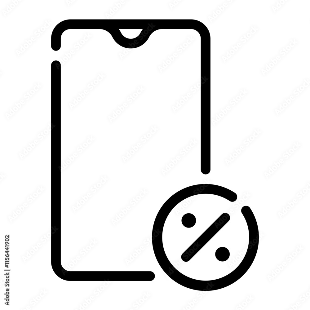 Fototapeta premium percent line icon
