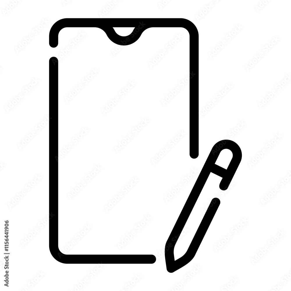 pencil line icon