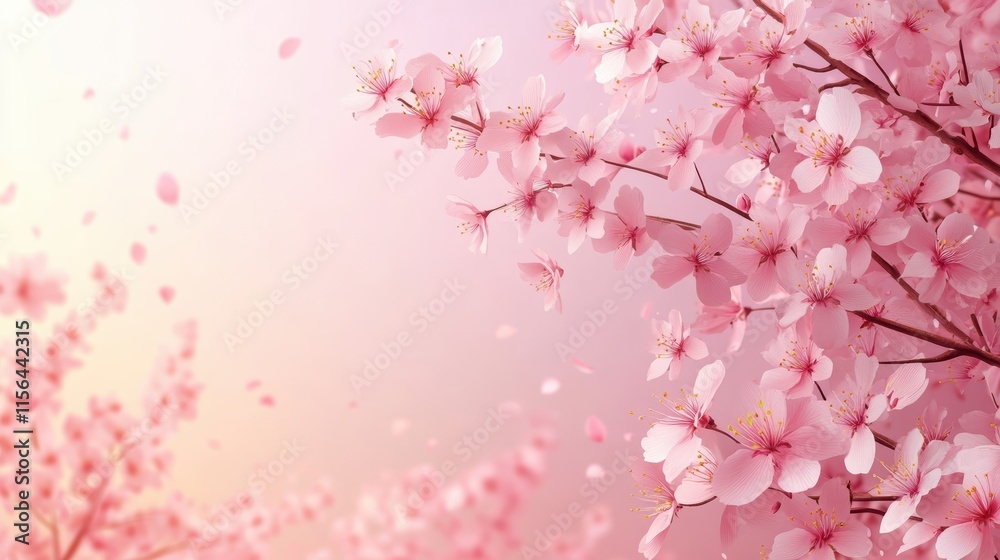 flat vector of Illustration of Cherry Blossom Tree Vector Image. flat vector of Illustration of Cherry Blossom Tree Vector Image.