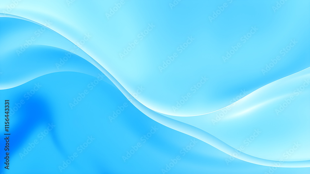 Fototapeta premium Azure Flow, A Gentle Wave of Serenity
