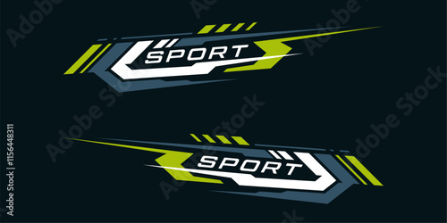 Wrap Design for Car Vector. Sport stripes, racing vehicle stickers. Racing stickers for tuning