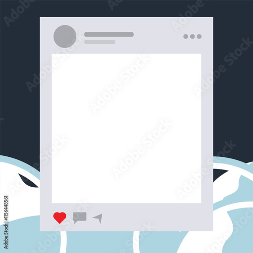 Twibbon Template with Checkered Image Placeholder and Interactive Elements