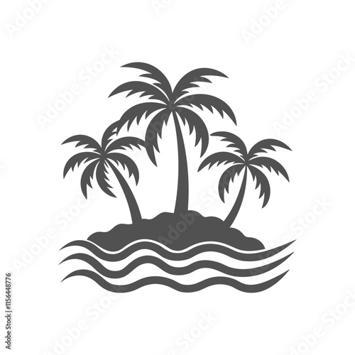Wallpaper Mural "Tropical Island Palm Trees and Ocean Waves Vector Illustration"

 Torontodigital.ca