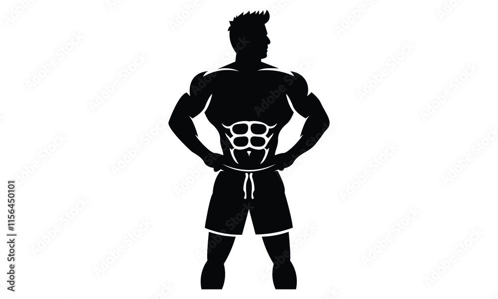 Fototapeta premium Gym boy Silhouette Art