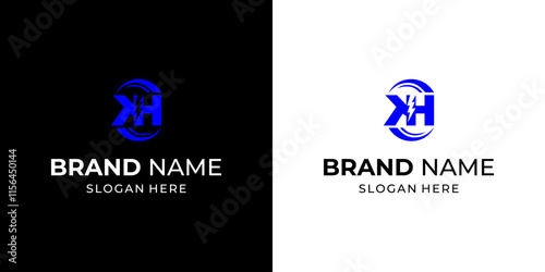 Creative Logo Letter KH with Electricity, Illustration, Design Inspiration, Vector, Icon
