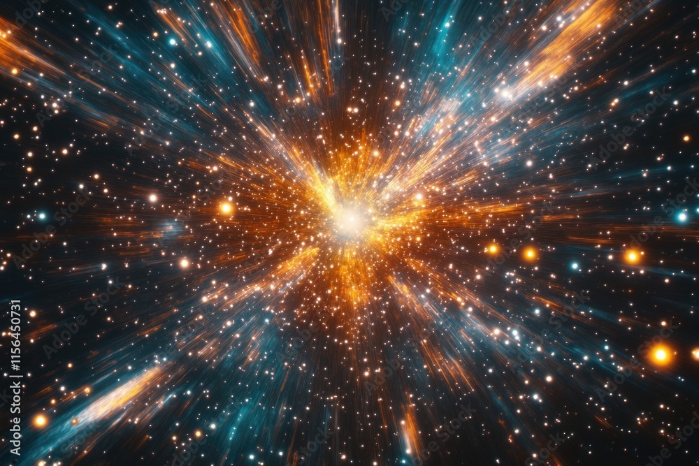 Naklejka premium Star-filled night sky with many stars