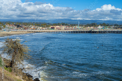 Wallpaper Mural The pier and city in Santa Cruz California. Torontodigital.ca