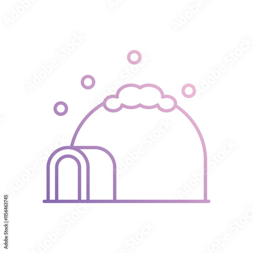 Igloo icon isolated on a white background. Vector illustration.