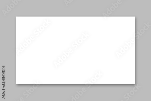white frame on a wall, blank white paper 