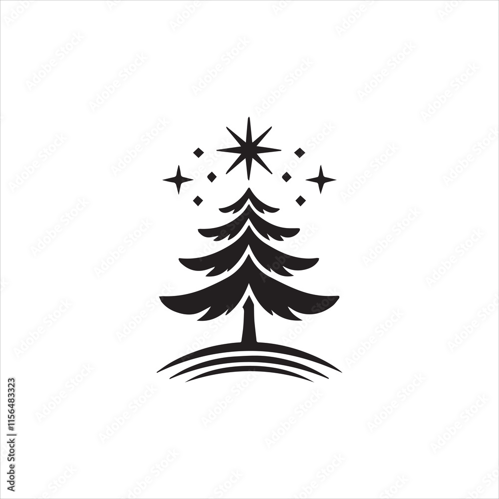 Fototapeta premium set of christmas trees