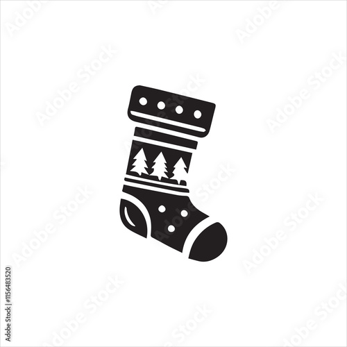 christmas sock isolated on white background